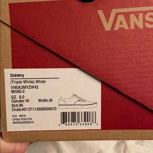 White vans - women’s